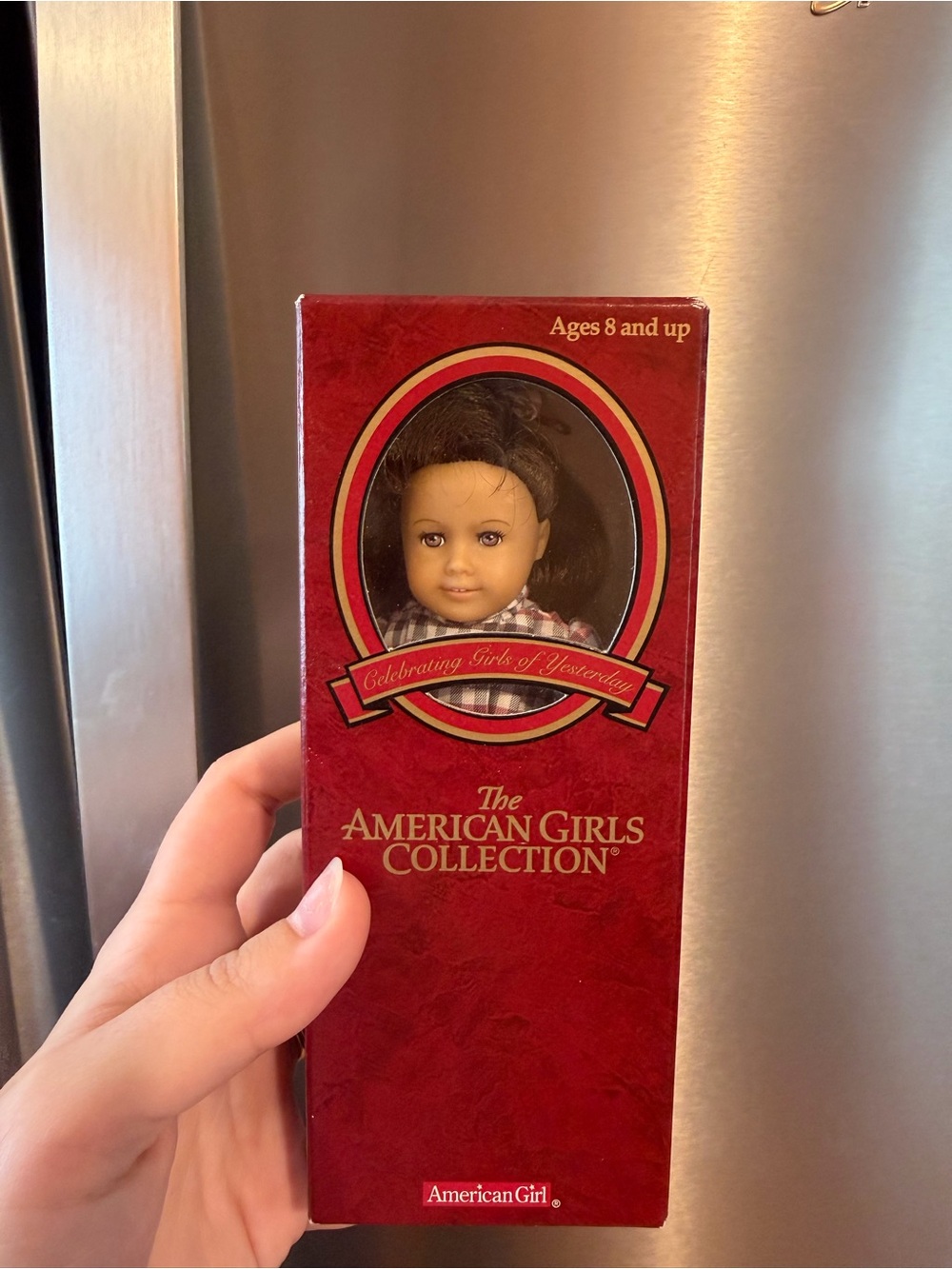 American Girl Doll in Red Display Box with Plaid Outfit - Picture 2 of 3
